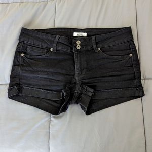 Mudd Low-Rise Shortie Shorts - Black